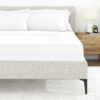 White Waterproof Zippered Mattress Protector with Bed Bug Protection